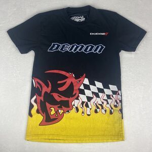 Dodge x Reason Demon SRT Racing Car Graphic Shirt Kids Boys Shirt Small Black